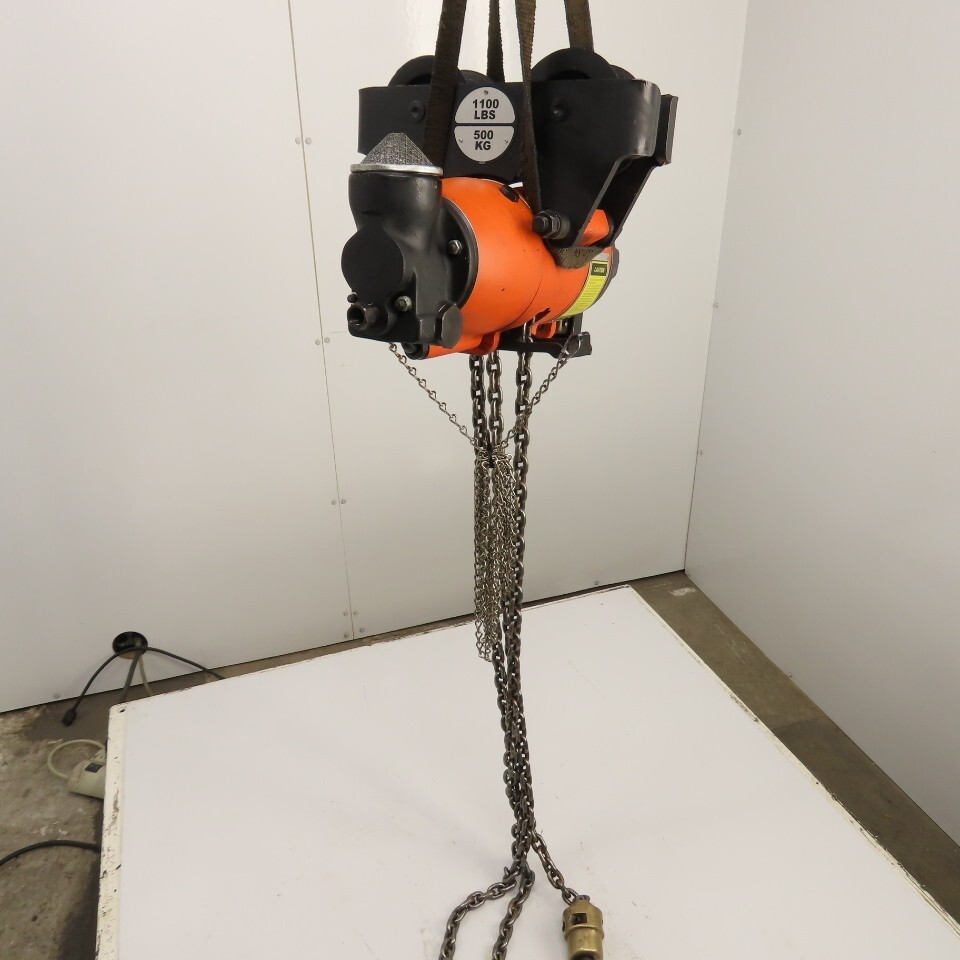 Gardner Denver P2TA11LREL010AAA11 1100LB .55 Ton Air Chain Hoist 10′ Lift 34FPM