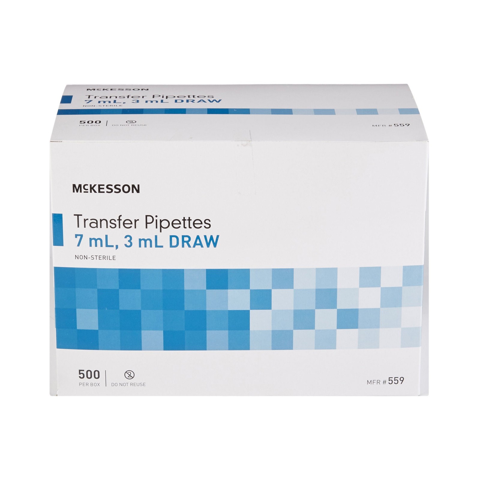 McKesson LDPE Transfer Pipette 7.5 mL 3 mL Draw Volume 5000 pcs