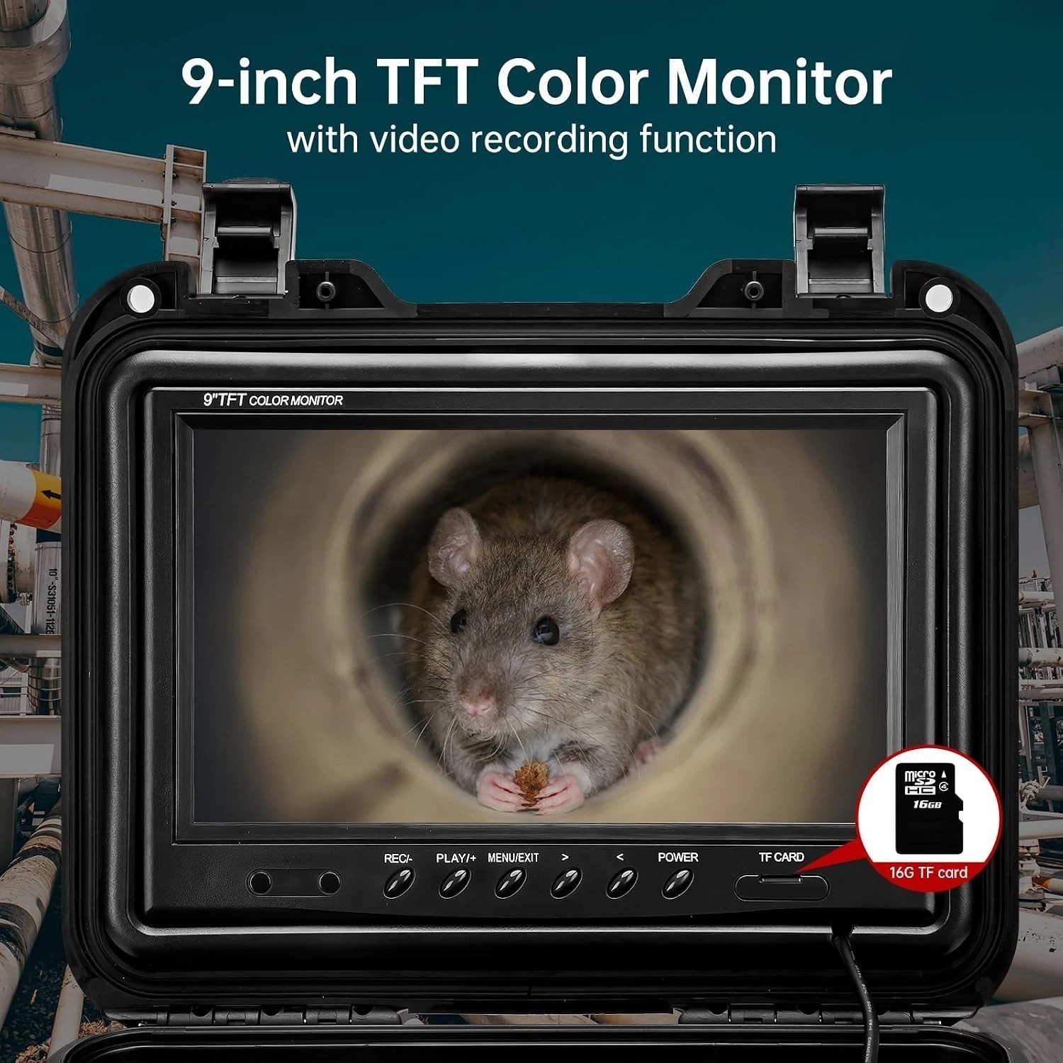 Sewer Camera Replacement 9Inch Display Screen w/ 8GB DVR,Monitor for Drain Pi…