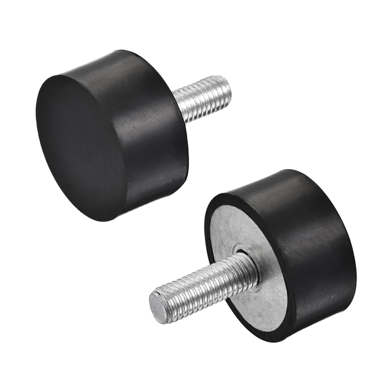 2pcs M10 Rubber Mounts Male Thread Shock Absorber for Motor Generator Compressor