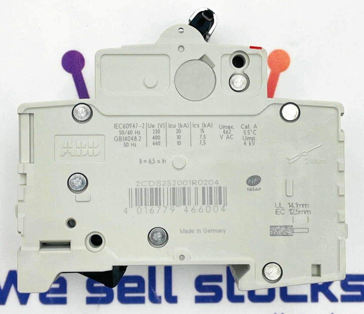 ABB S202-C20 Circuit Breaker 20A 2CDS252001R0204 (5 Pcs In 1 Box)