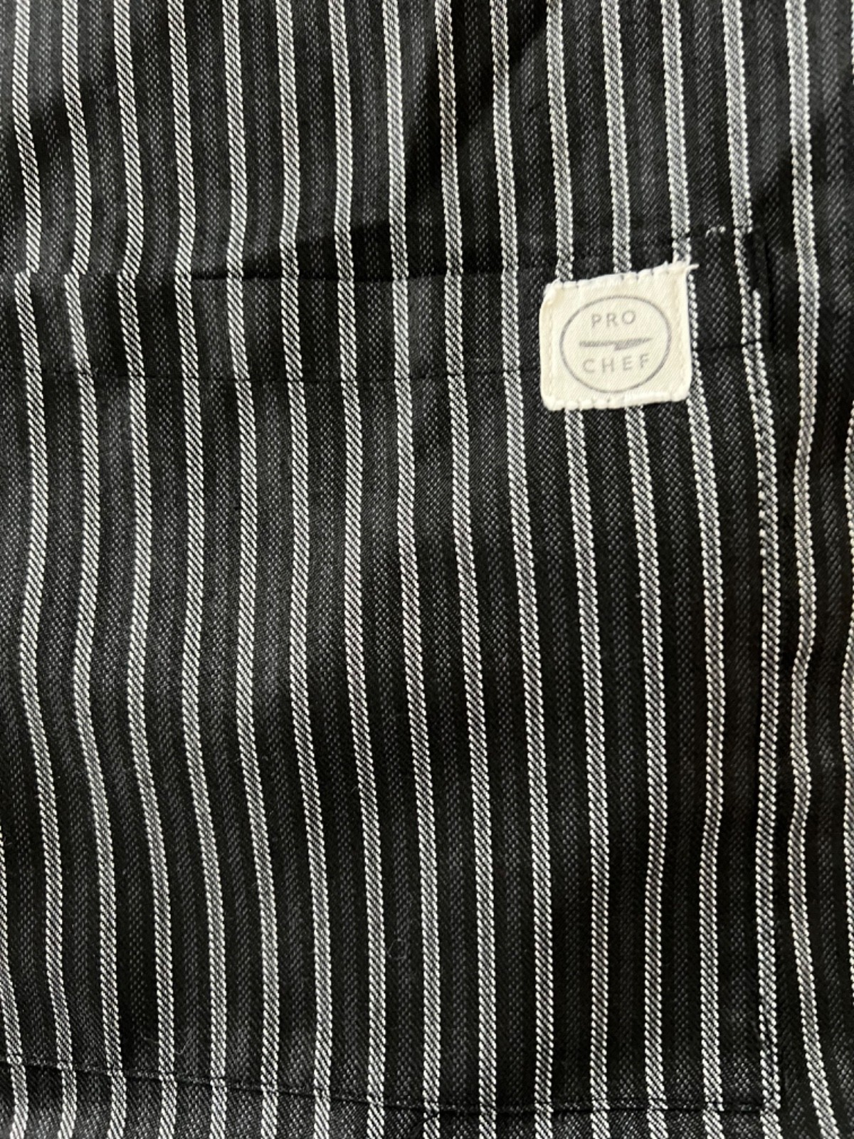 ! EUC! LOT OF 5! Pro Chef Adjustable Apron with 2 pockets Black and white stripe