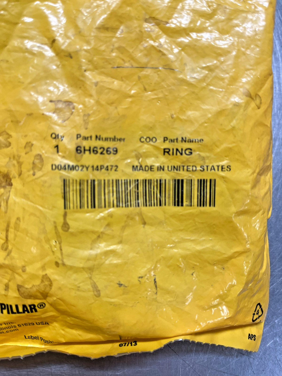 6H-6269 Genuine OEM CAT RING Caterpillar 6H6269