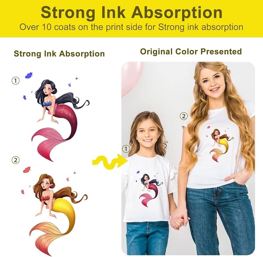 DTF Transfer Film: 13×19 Inch 50 Sheets Premium Double-Sided Matte for T-Shirt
