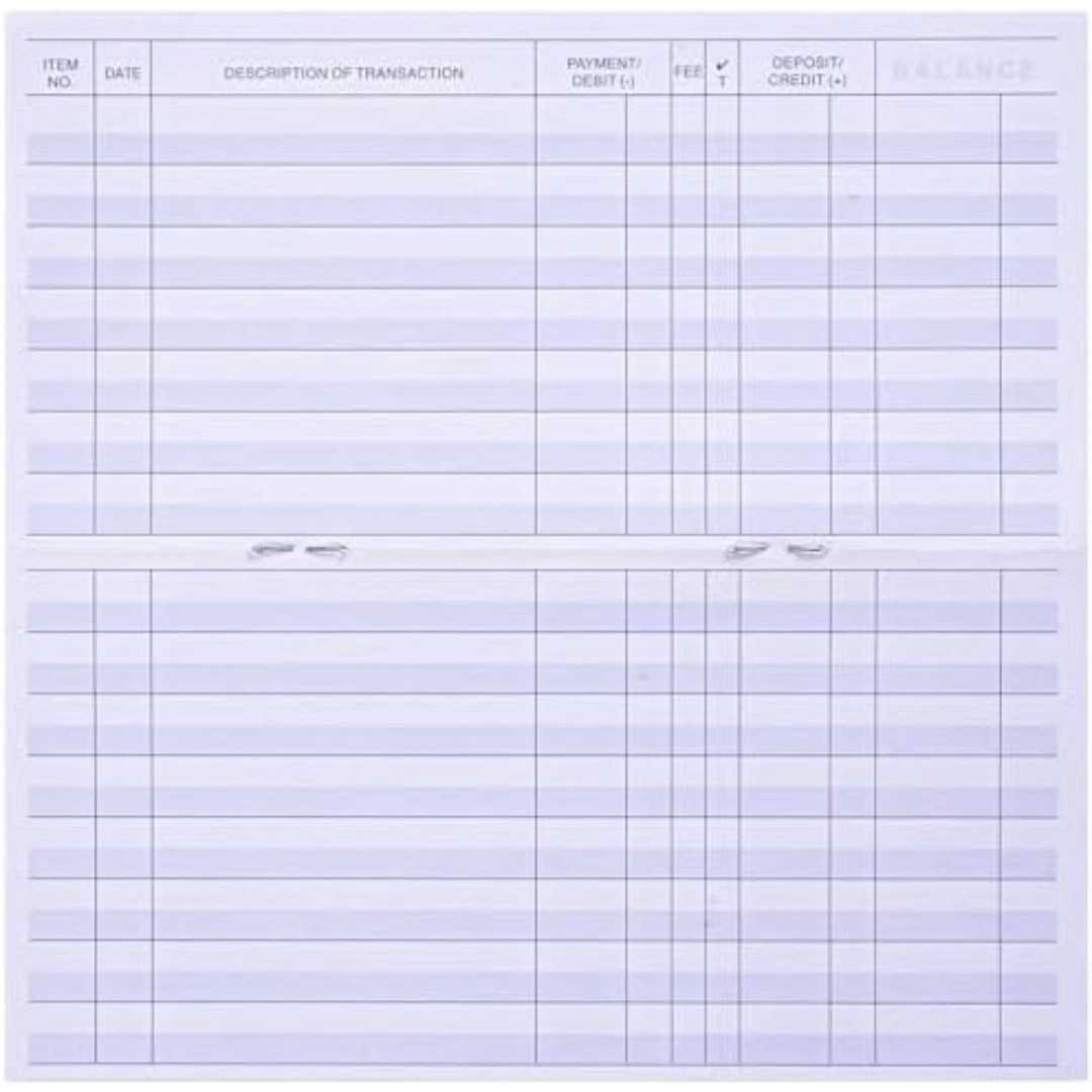24 PCS Check Registers for Personal Checkbook, Easy to Read Checkbook Register