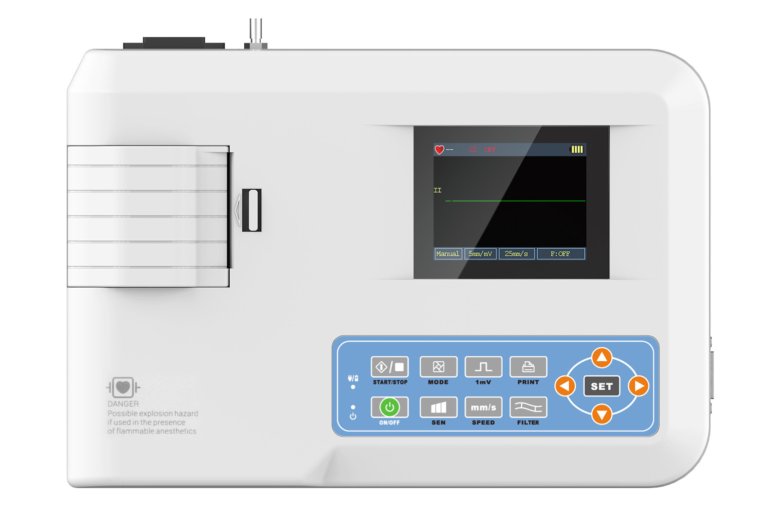 ECG100GVET Portable Veterinary Animal ECG Machine 1 Channel+Printer, CONTEC