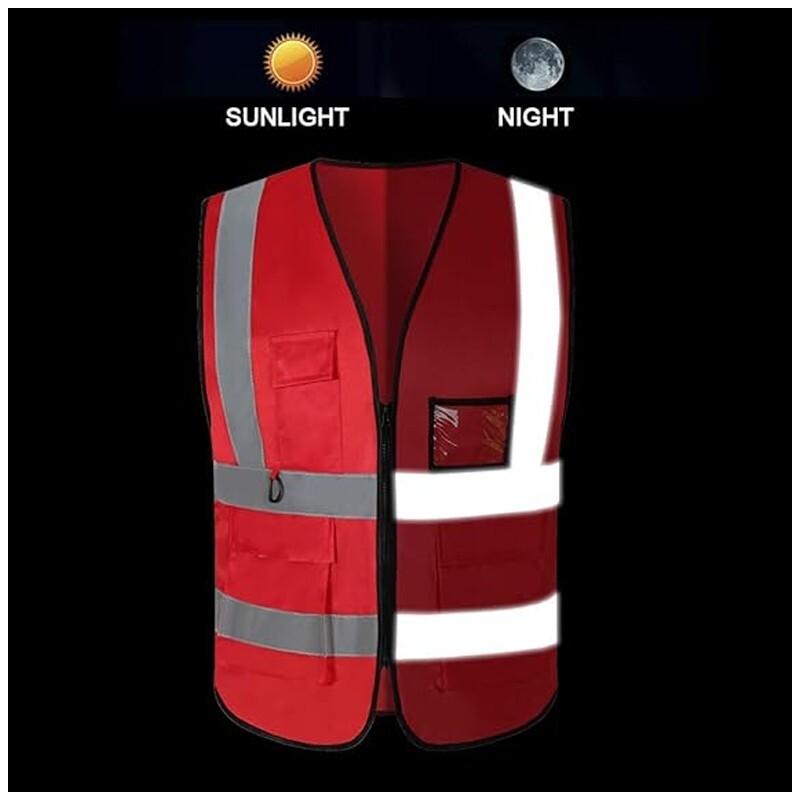 High Visibility Reflective Safety Vest for Men Women Work Construction Vest