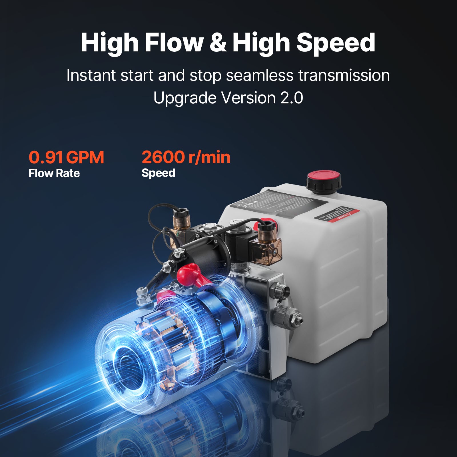 Uimoso 15 Quart Double Acting Hydraulic Pump Dump Trailer DC 12V Power Unit Pack