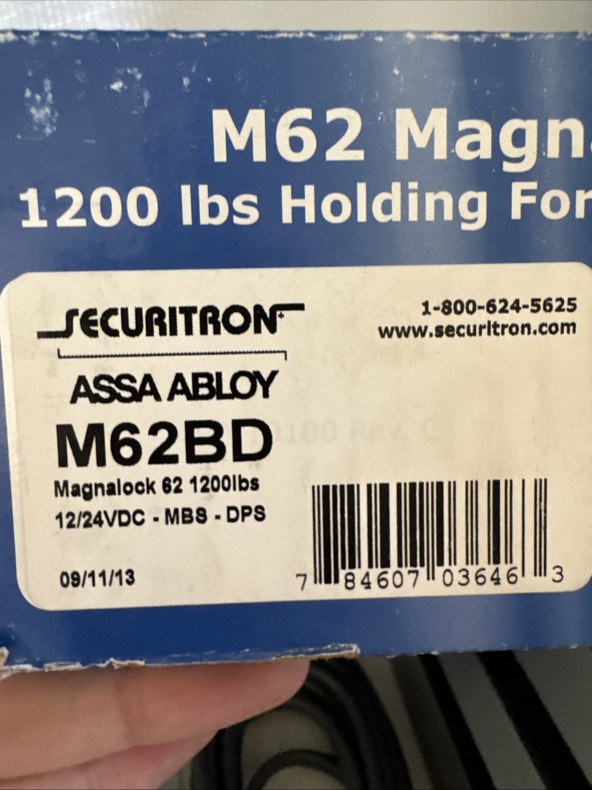 Securitron M62 Magnalock® Weather Resistant 1200Lbs Hold Force Dirmount 12/24VDC