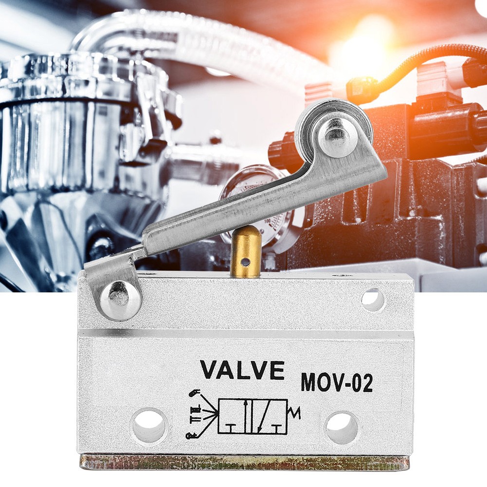 ­MOV-02 G1/8 Thread Roller Lever Air Pneumatic Mechanical Valve 0-0.8MPa