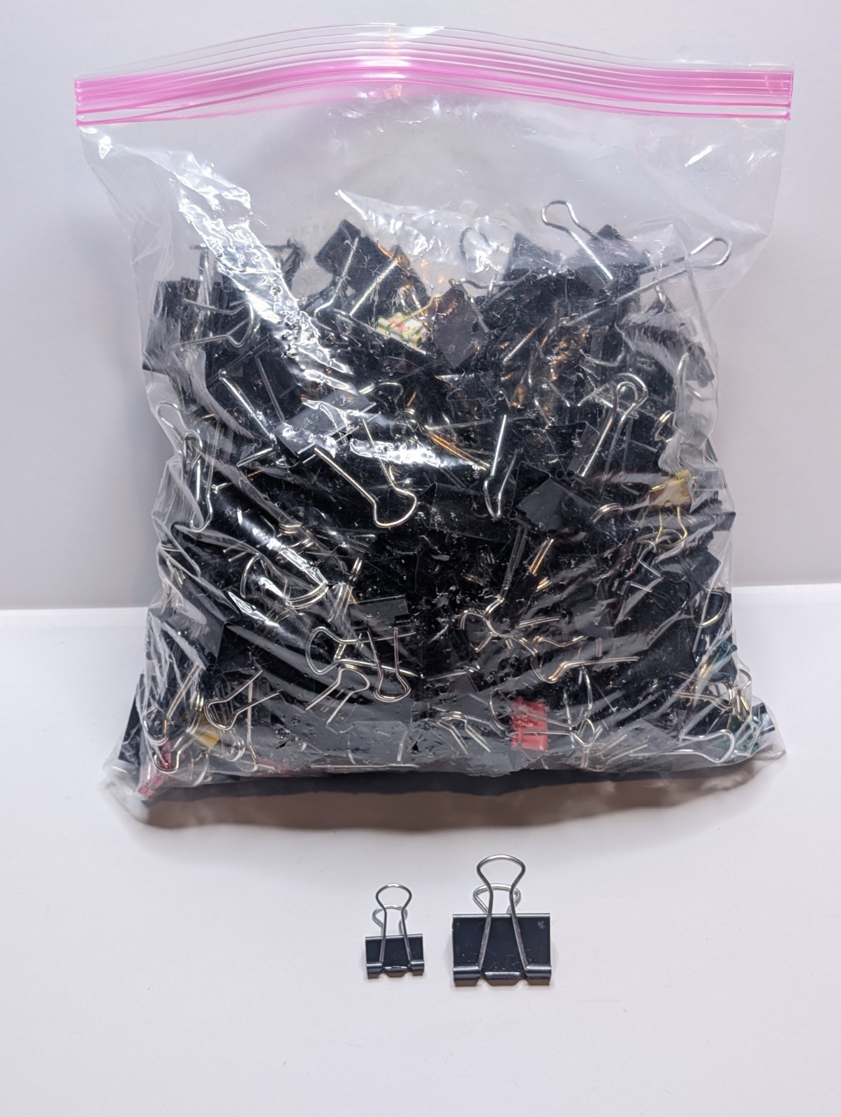 5 LB Bulk Binder Clips Assorted Sizes Black Office Paper Clips Mixed Lot