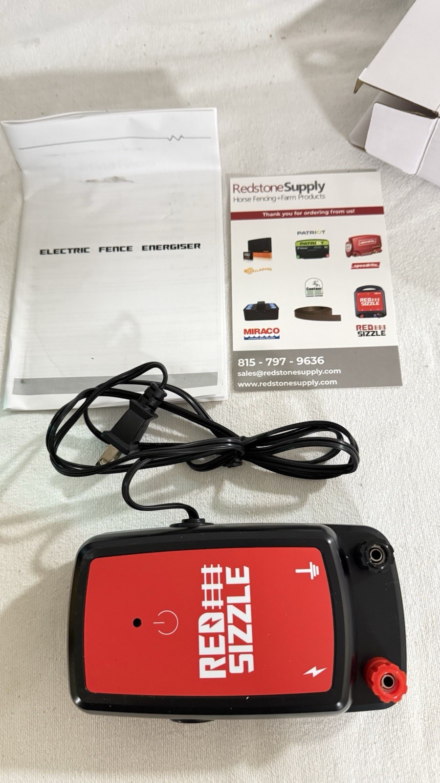 Red Sizzle Electric Fence Energizer AC Powered