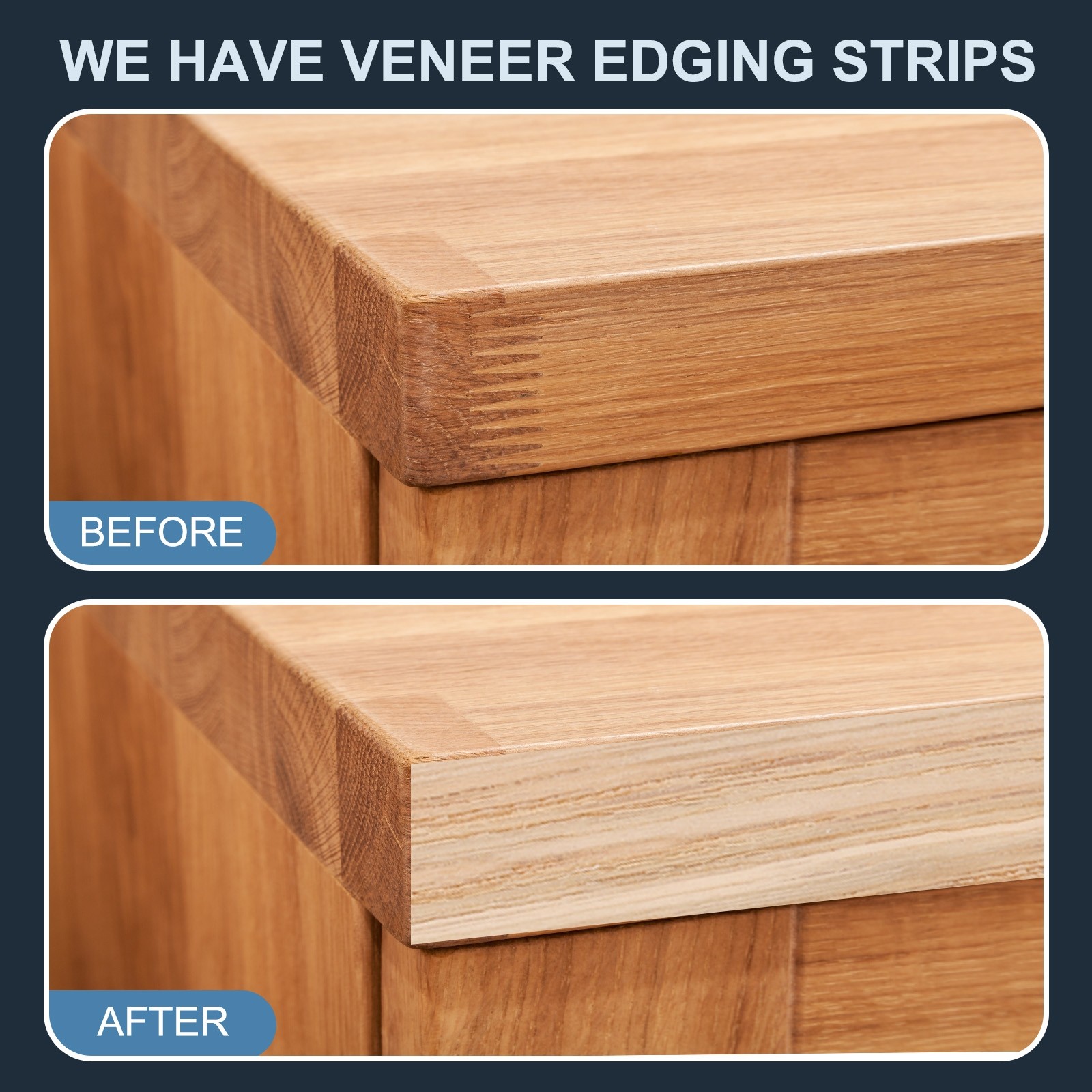 Walnut Edge Banding 1/2″ x 49.2ft Wood Veneer Tape Pre-glued Flexible