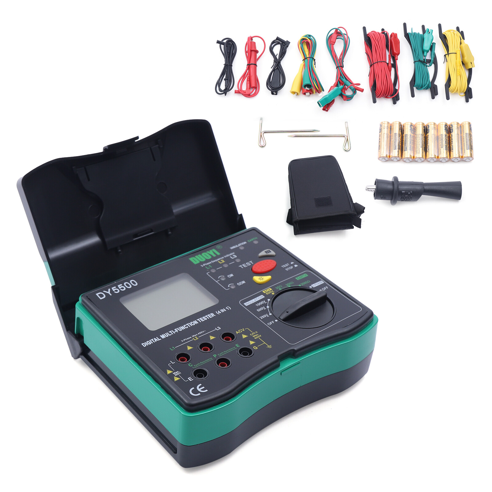 Digital Resistance Meter Ground Earth Insulation Tester 0.01 to 2000 ohm DY5500~