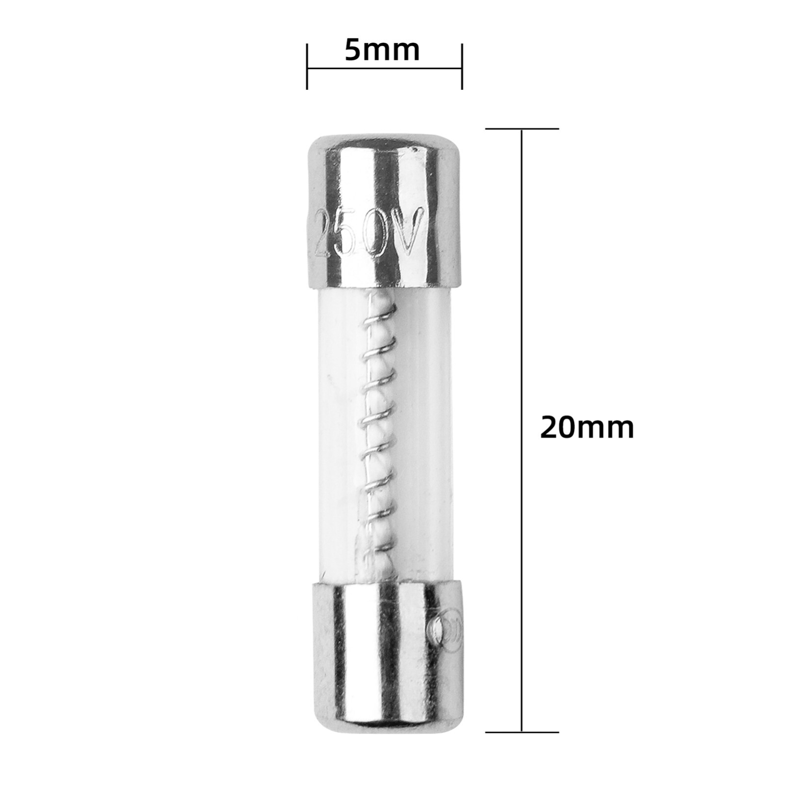 10Pcs 20A 250V SLOW Blow Glass Fuse 5X20mm T20AL250V 20 amp Time Delay Fuse