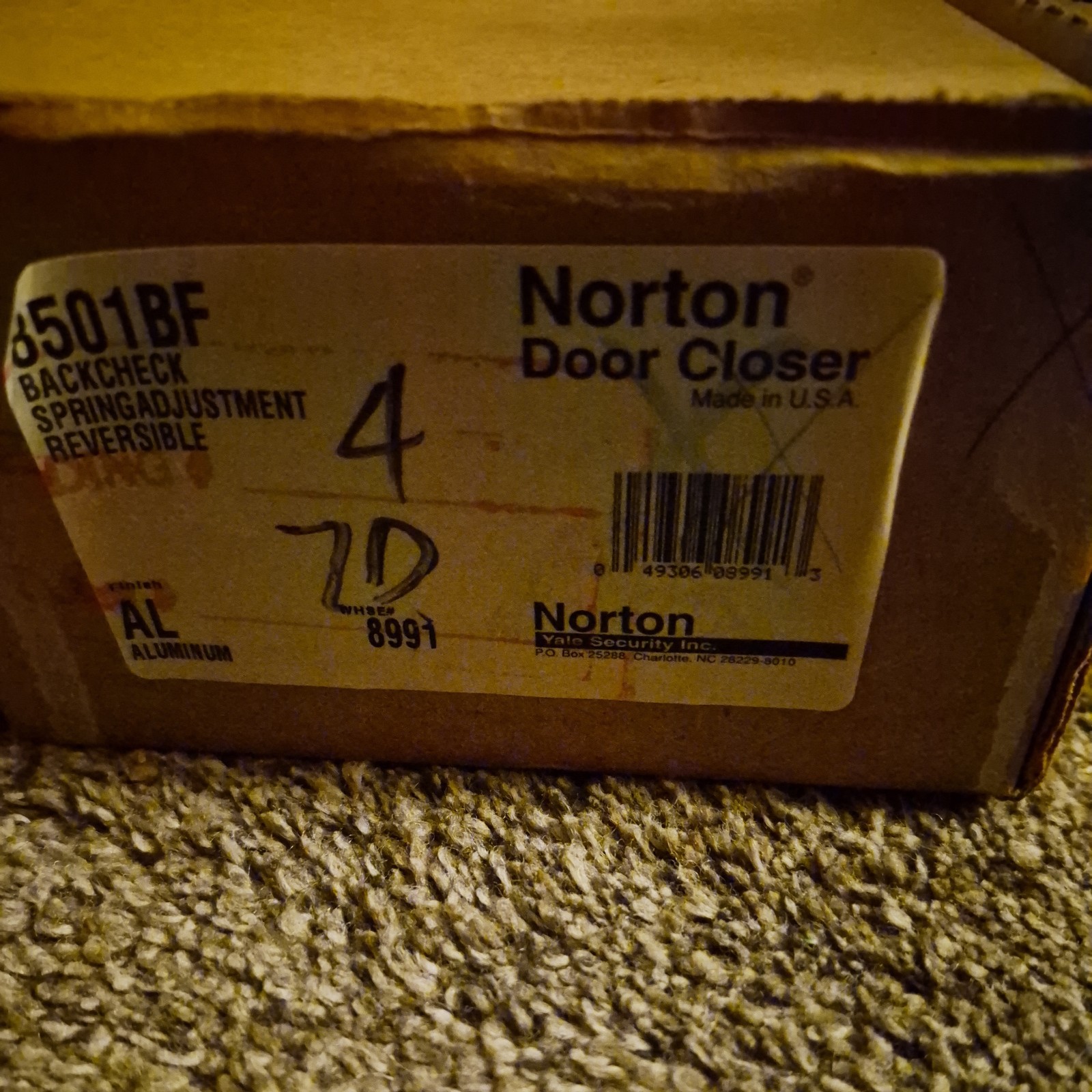 Norton Door Closer~8301BF~Spring Adjustment~Reversible~STAT Dark Bronze~Yale