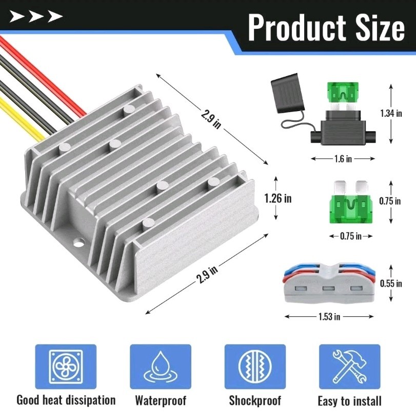 240W DC to DC Converter 24V/36V/48V to 12V 20A MAX