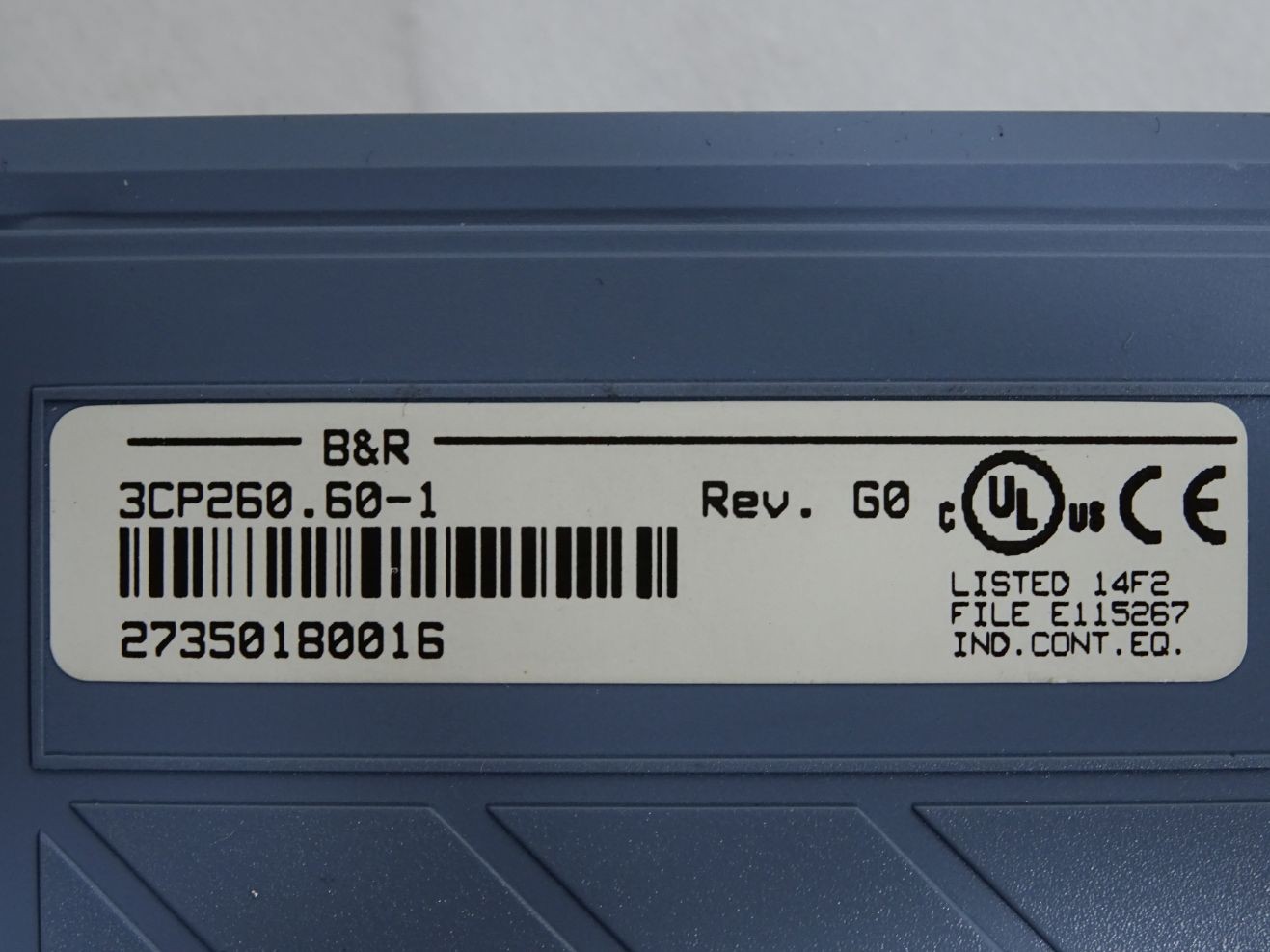 B&R 2005 Central Unit 3CP260.60-1 Rev.G0