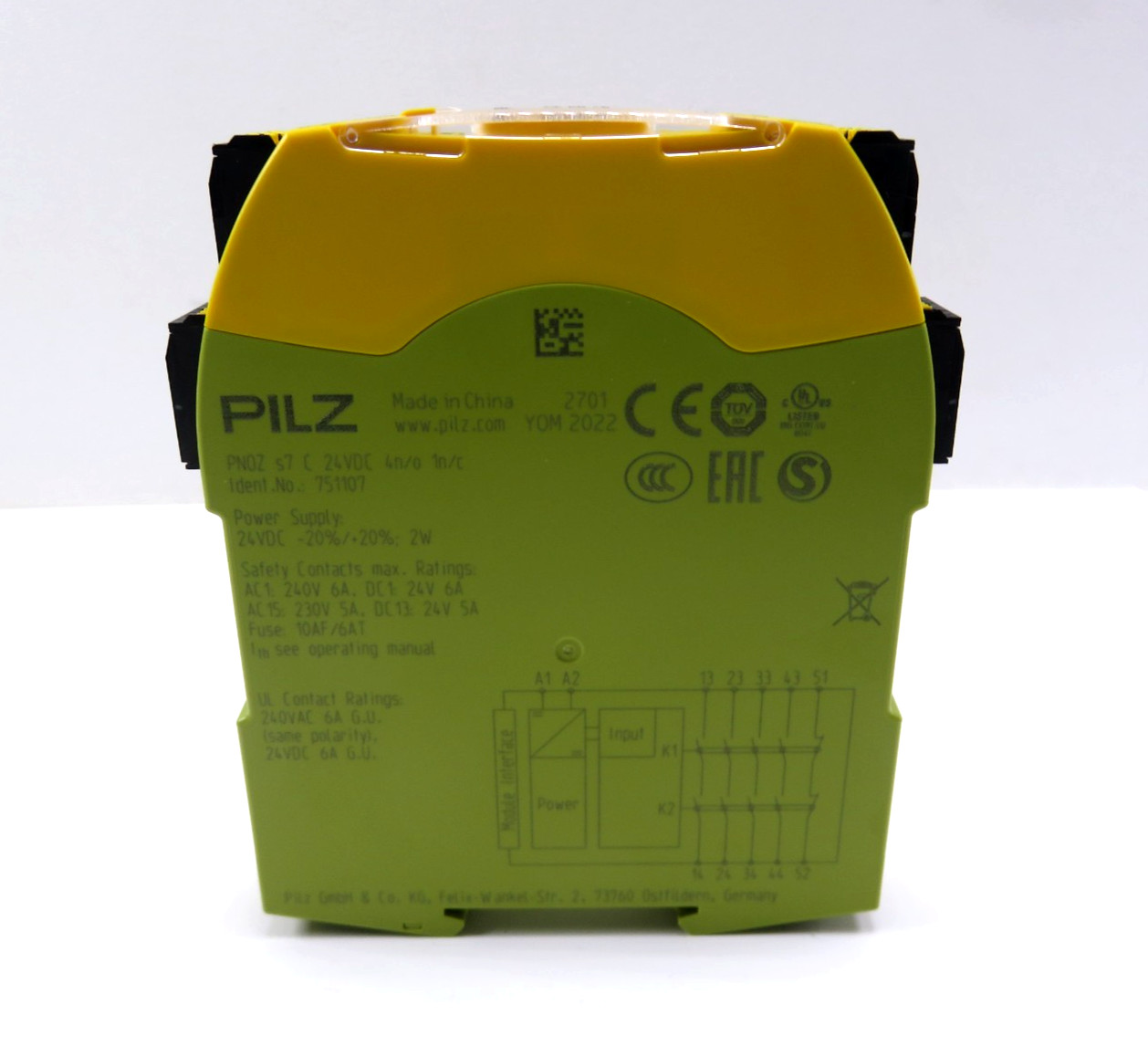 Pilz 751107 PNOZ s7 C 24VDC 4n/o 1n/c Contact Expansion