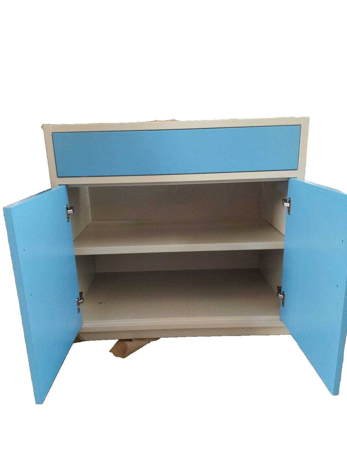 Laboratory Cabinet 3ft. ( Two-Tone ) Sky Blue Color with Gray Trim