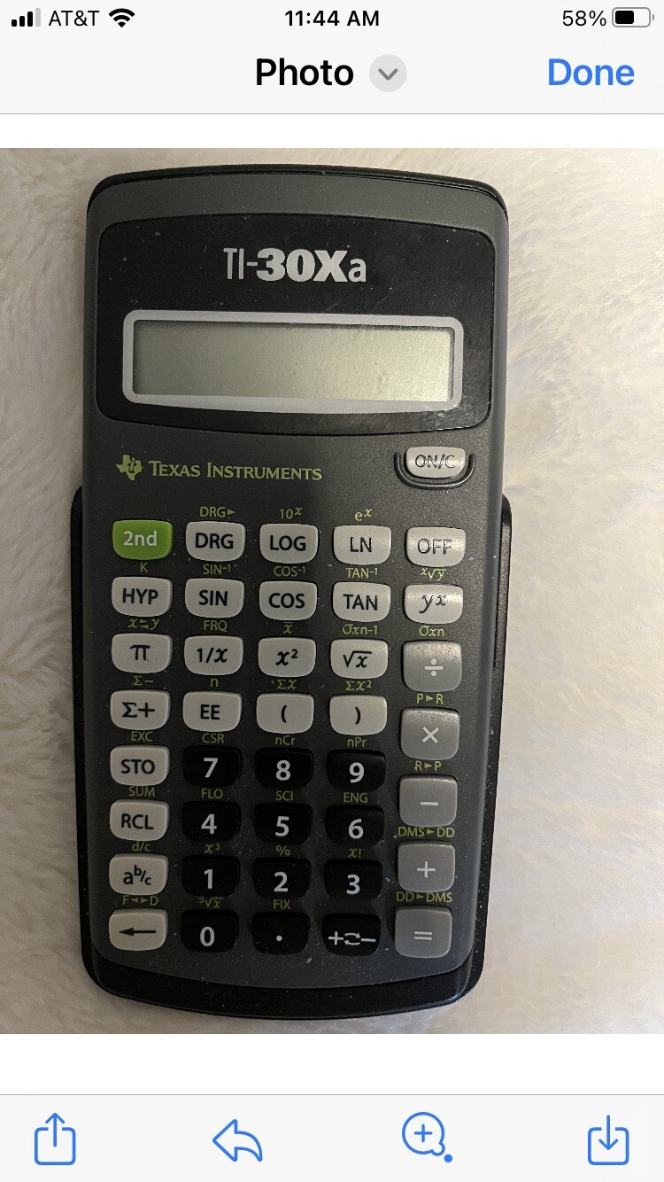Texas Instruments 30XA/TBL/1L1 TI30XA Scientific Calculator
