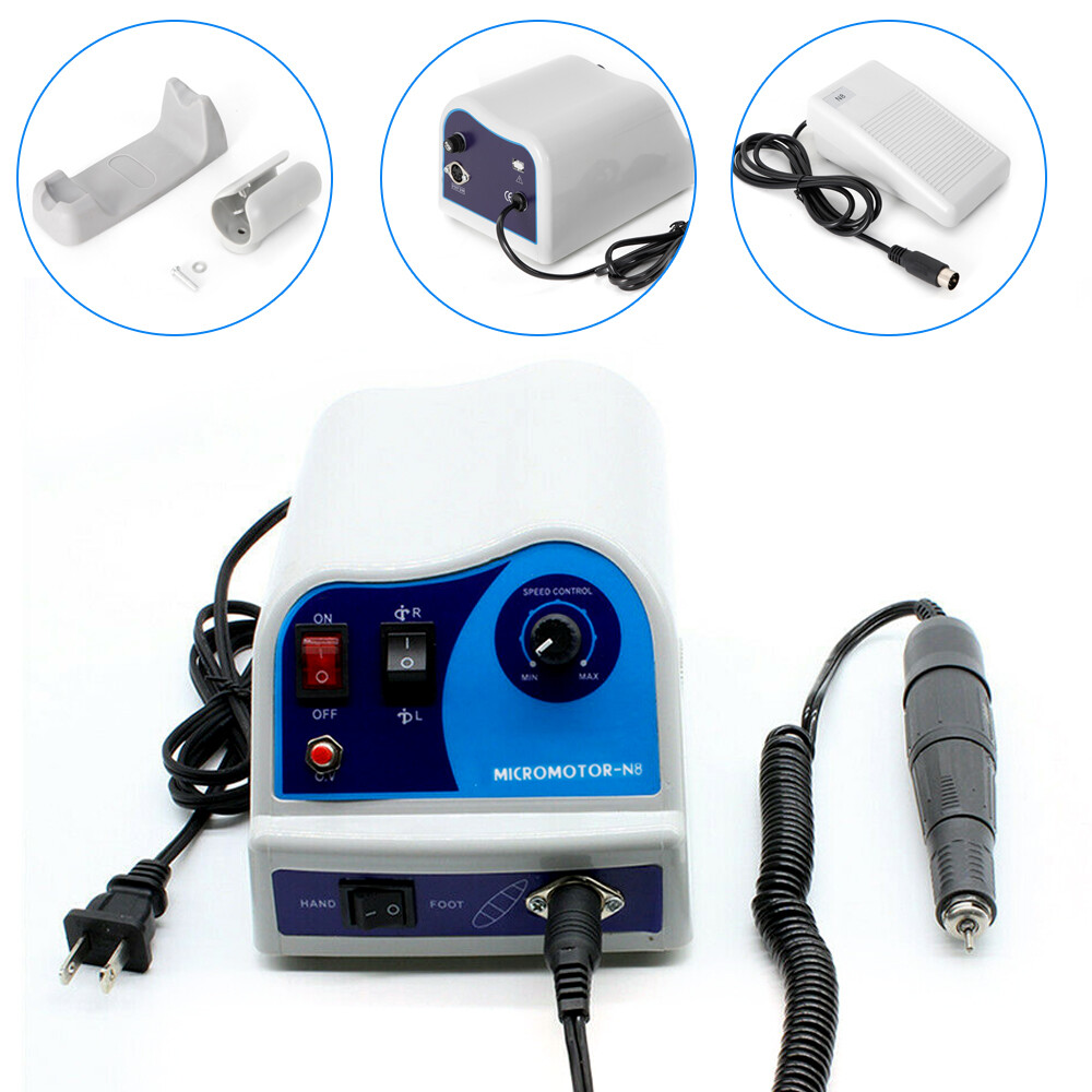45K RPM Micromotor Dental Lab N8 Electric Polishing Polisher & Handpiece 110V US