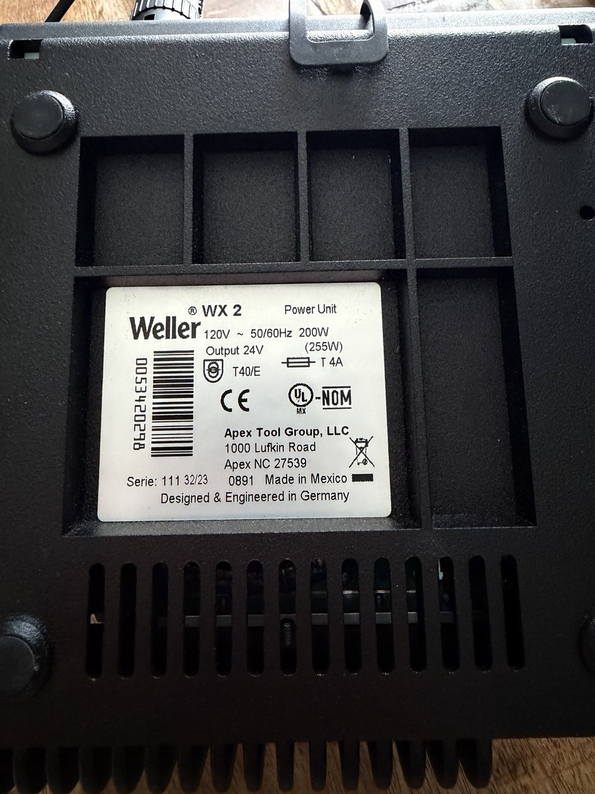 Weller WX2 Blue Black Wired 120/24V 2-Channel Digital Soldering Power Unit