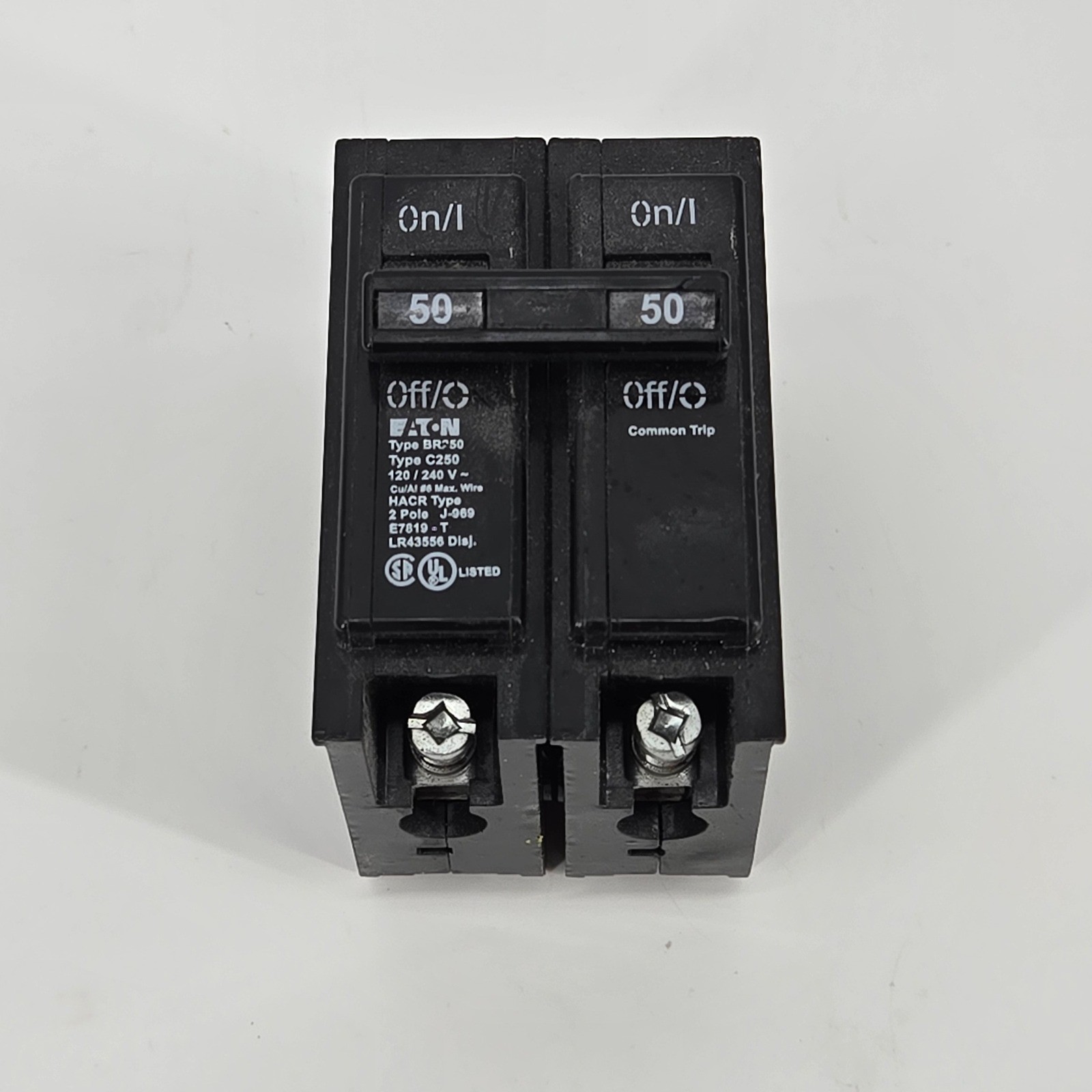 Eaton BR250 50A 2-Pole Circuit Breaker Type BR 120/240V Common Trip 50 Amp NOS