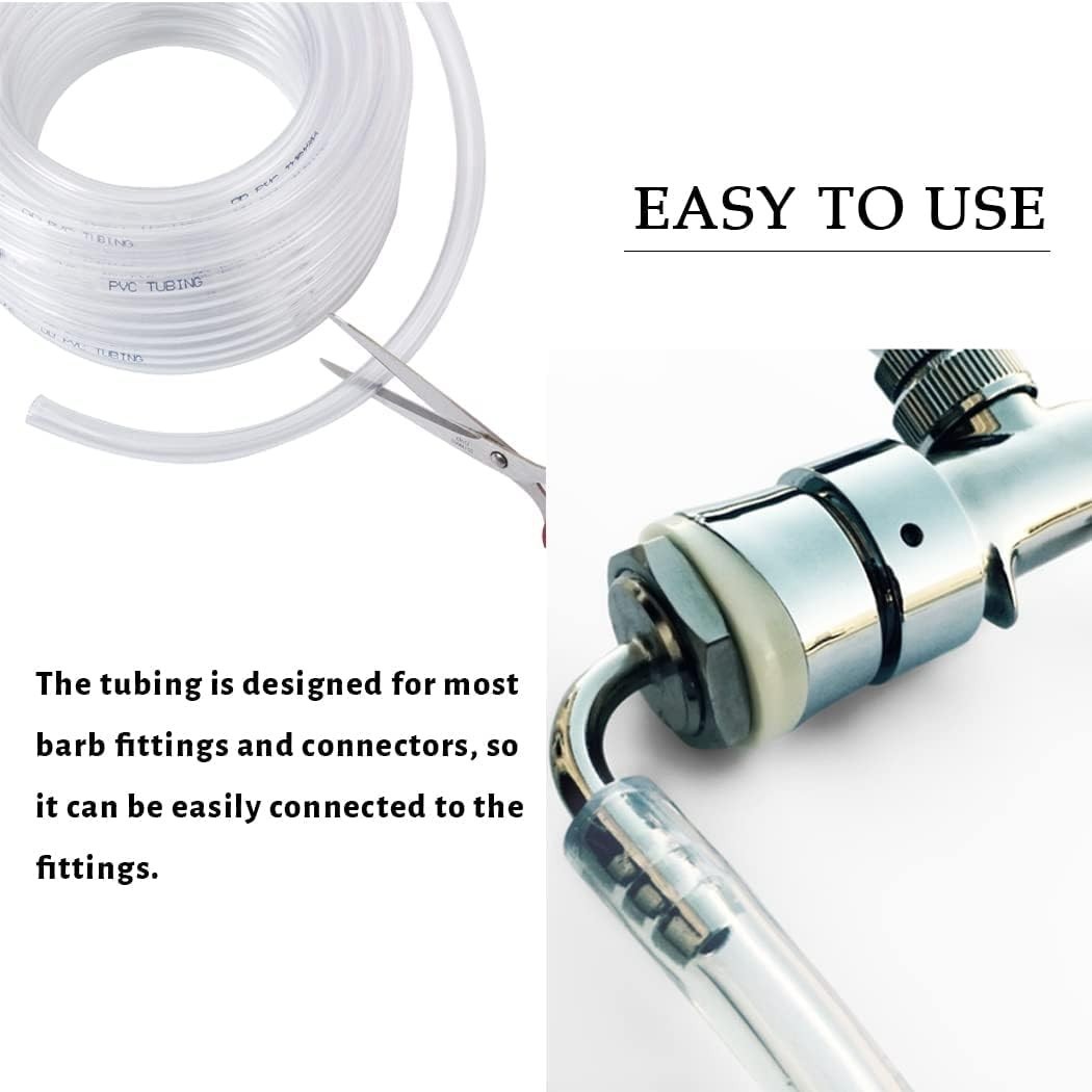 Durable 50ft Clear Vinyl Hose – UV Resistant, Easy to Install, Multi-Purpose Use