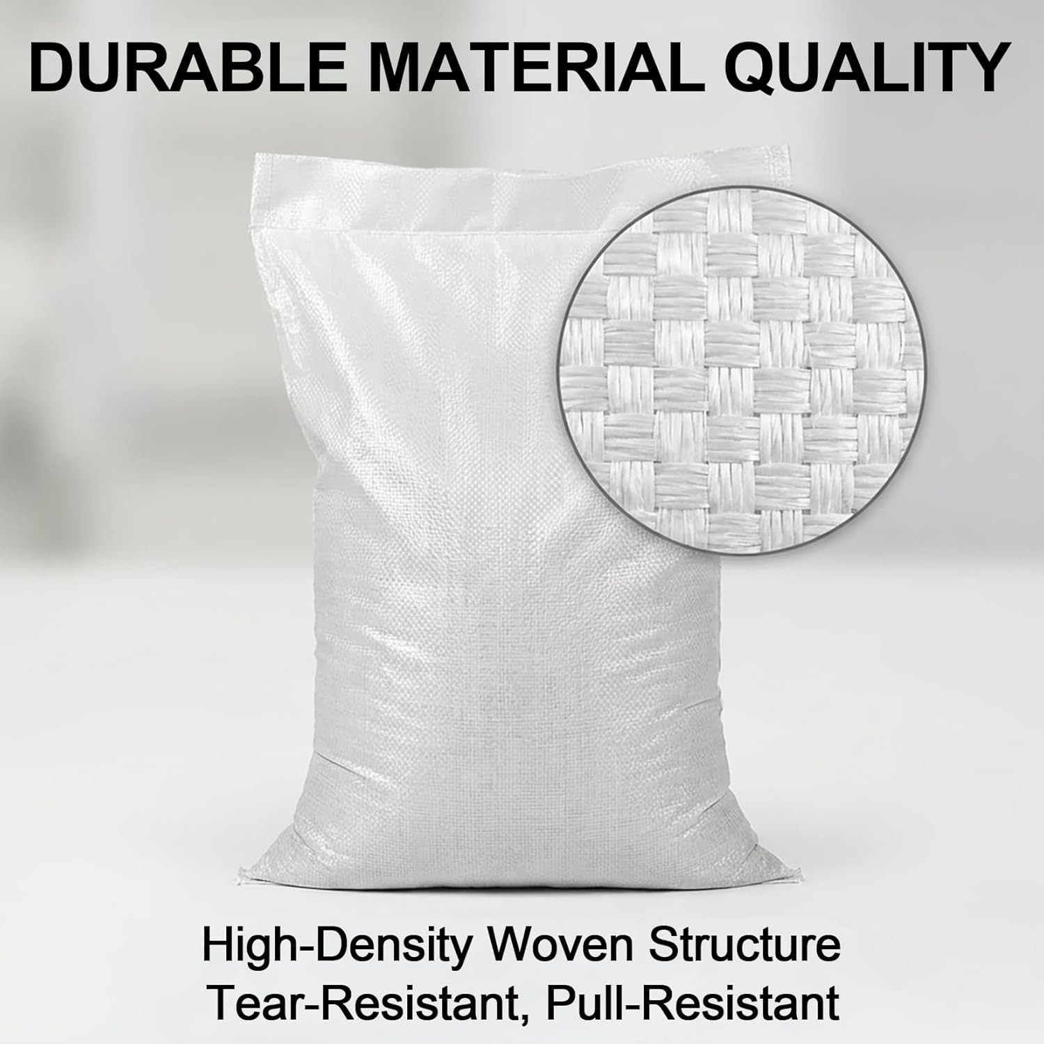 Heavy Duty Woven Sandbags 8PCS – Reusable Flood, Construction & Storage Bags