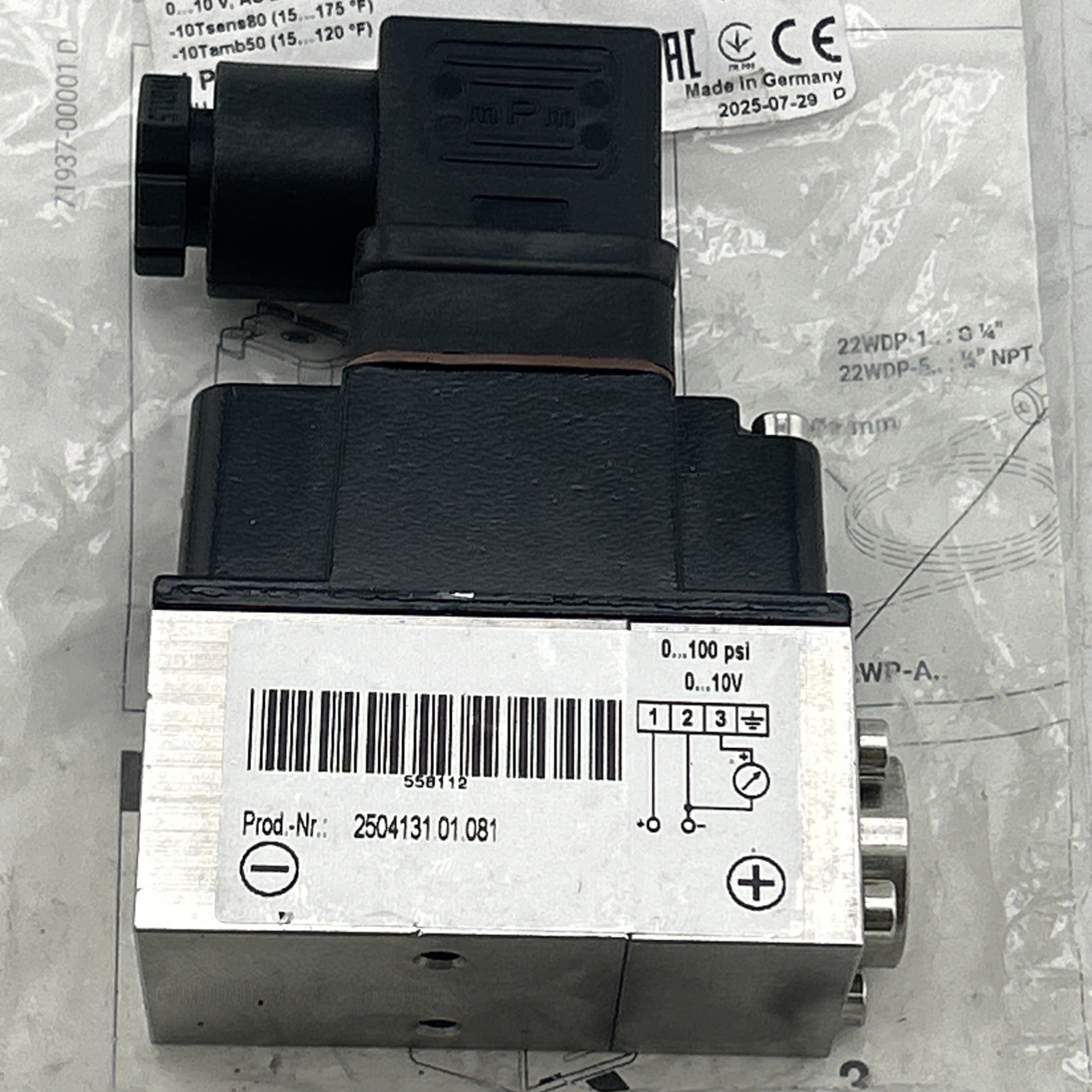 BELIMO 22WDP-515 Differential Pressure Sensor Water Switzerland