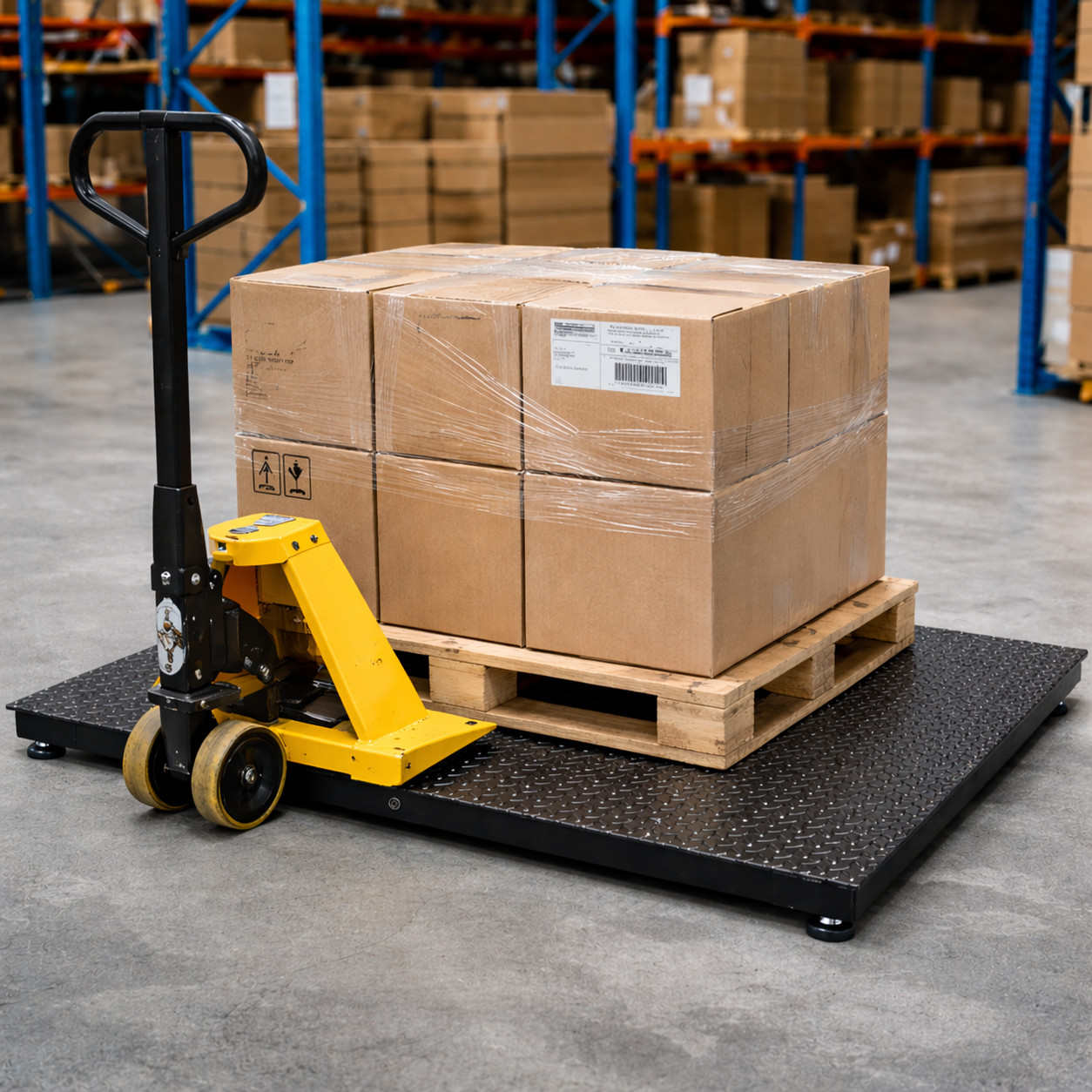 24×24 Industrial Floor Scale 10000lb x 1lb Platform Pallet Warehouse Heavy Dut