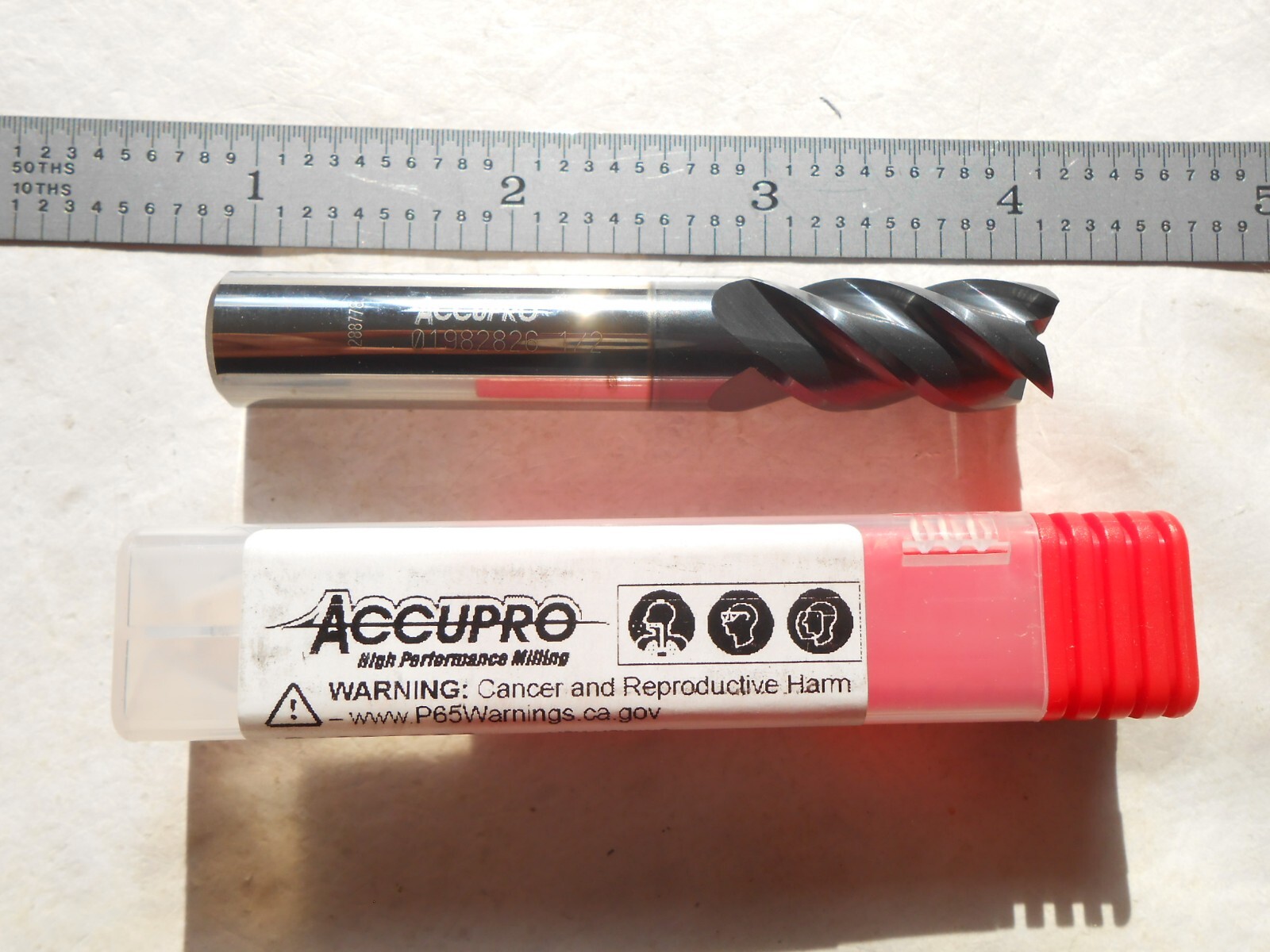NEW ACCUPRO USA HP 1/2″ DIA. X 1″ LOC X 3″ OAL C.C. 4FL. CARBIDE SQUARE ENDMILL