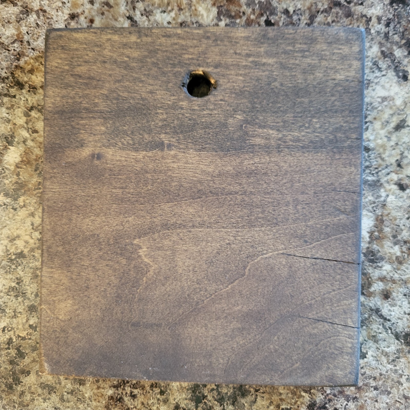 Handmade Reclaimed Wooden Sticky Note Holder –Espresso Finish – Rustic Reminder