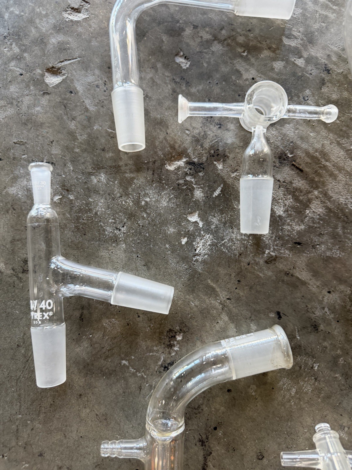 Vintage Chemistry Glassware Lot 11pc – Supelco Gas Tubes Ace Glass Kimax 24/40