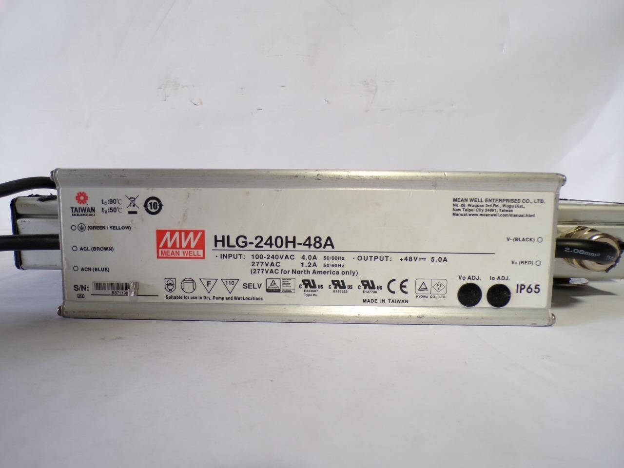 Mean Well HLG-240H-48A 240W 48V LED Driver Power Supply Adjustable Output (J527)