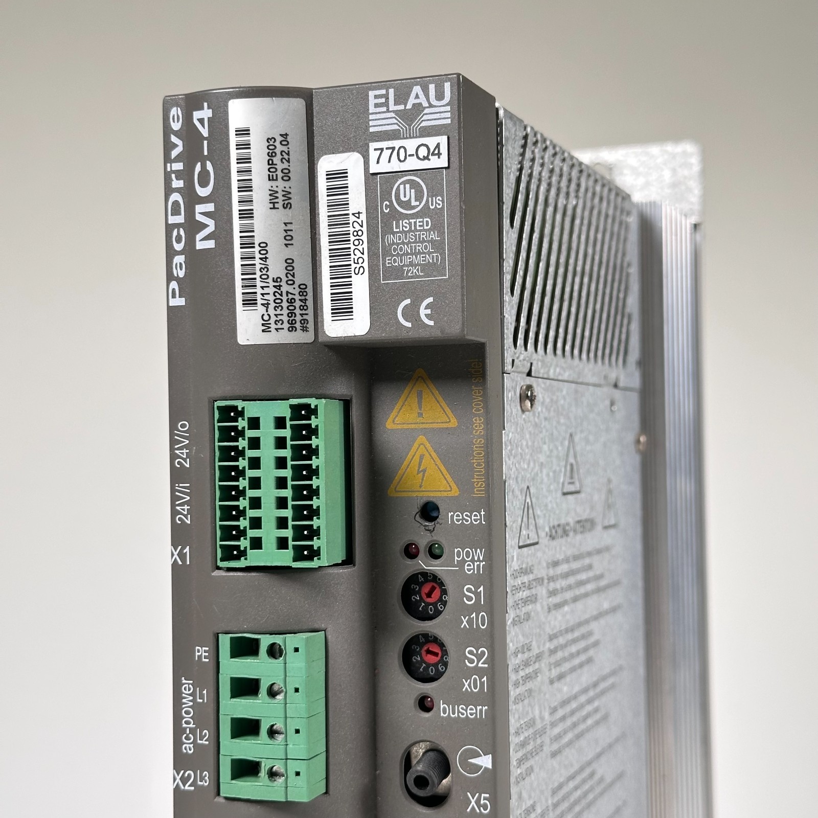 Schneider Electric Elau MC-4 13130245 Pac Drive MC-4/11/03/400 480V H-4