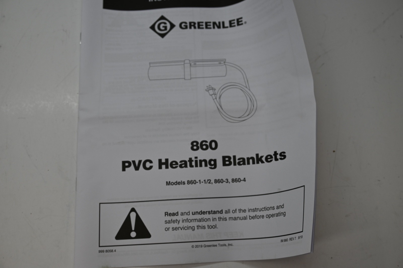 Greenlee 2» – 3» PVC Heating Blanket (860-3) NEW