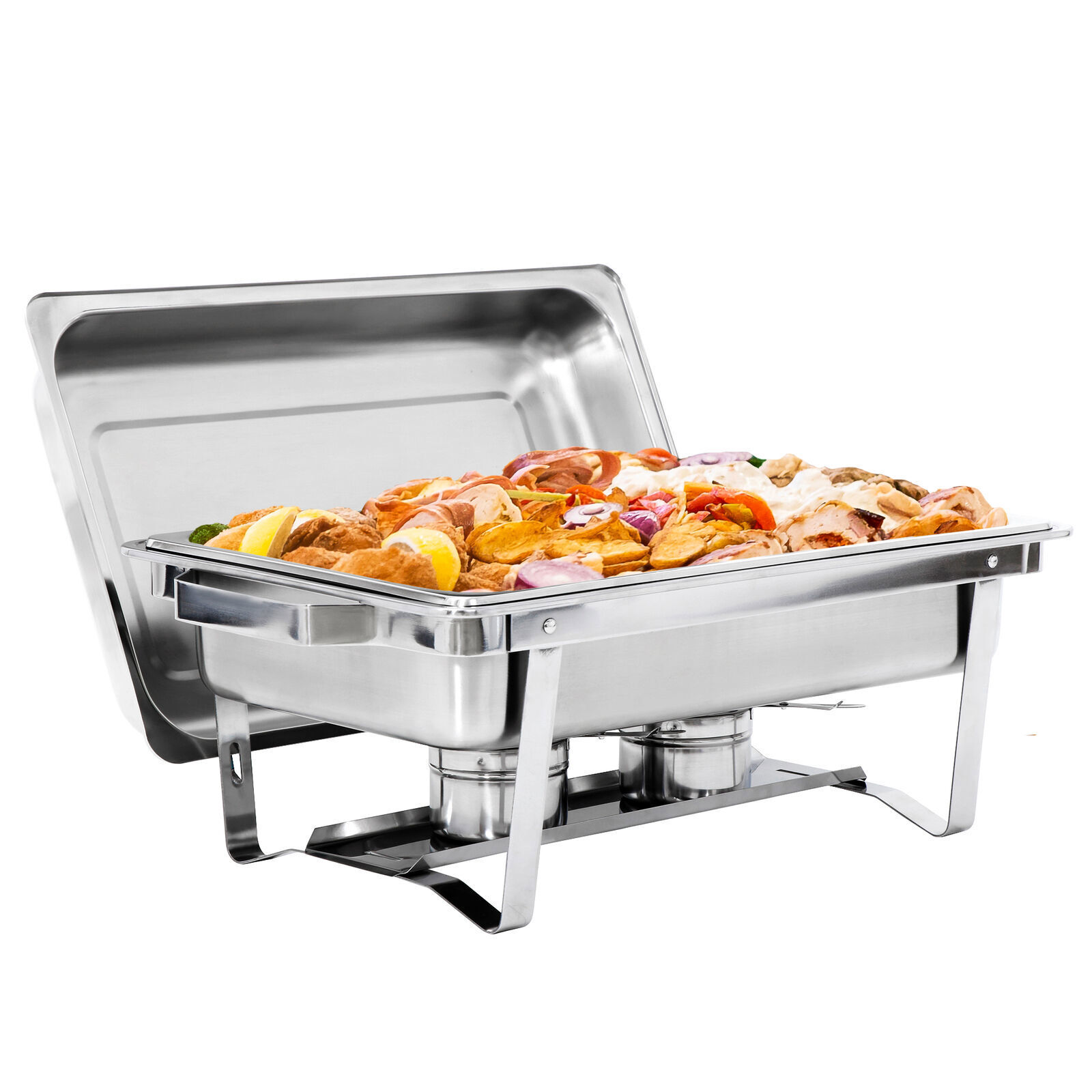 6x 8QT Chafing Dish Stainless Steel Chafer Complete Set with 2 Warmers Buffet