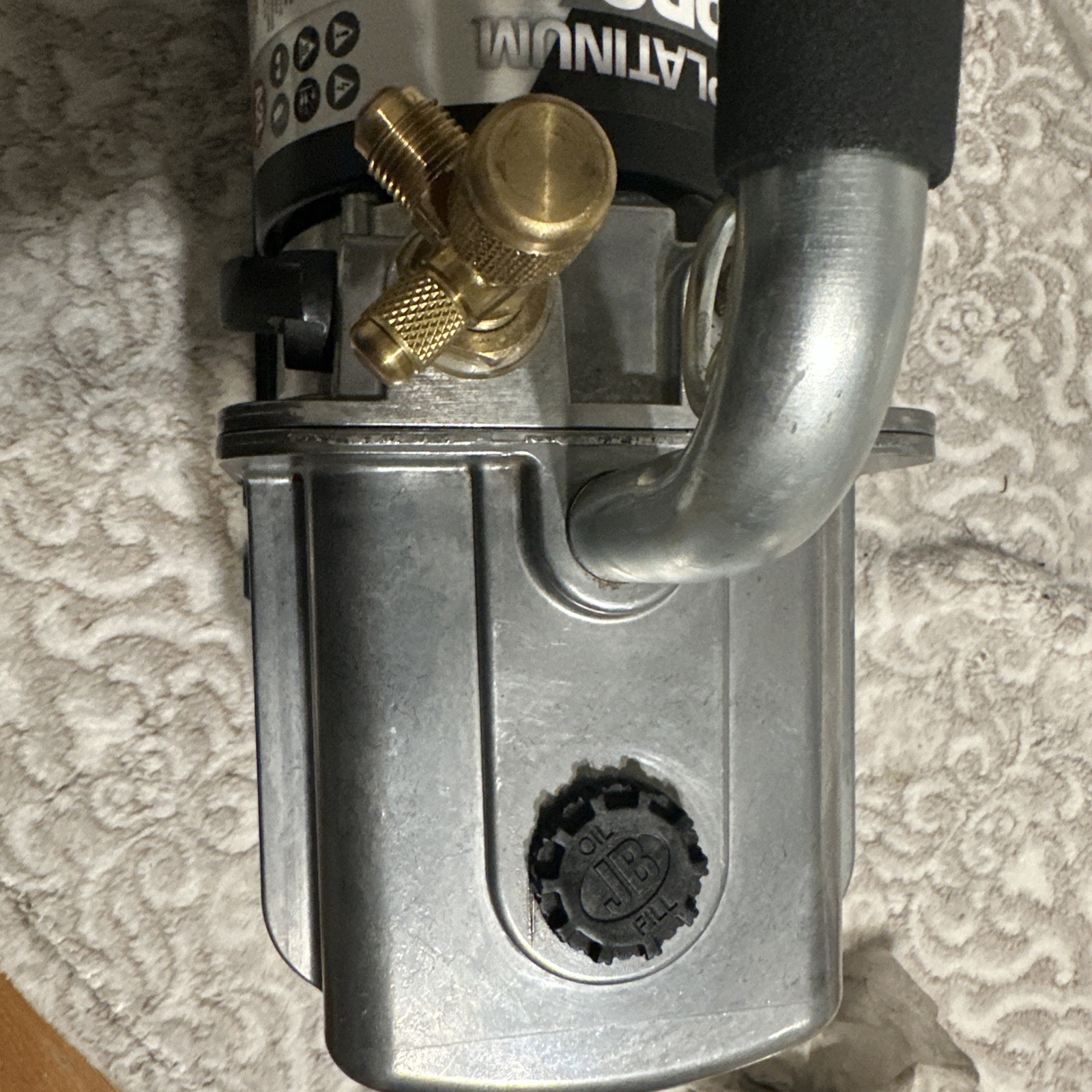 JB Industries DV-240DC Vacuum Pump, 8.4 CFM 1/2 hp DC Motor Platinum Pro DC 8.4