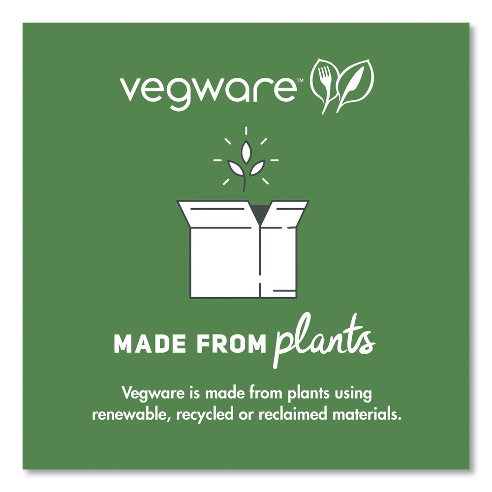 Vegware SC06G 3.5 in. x 1.7 in. 6 oz. Soup Containers – Green/WT (1000/CT) New