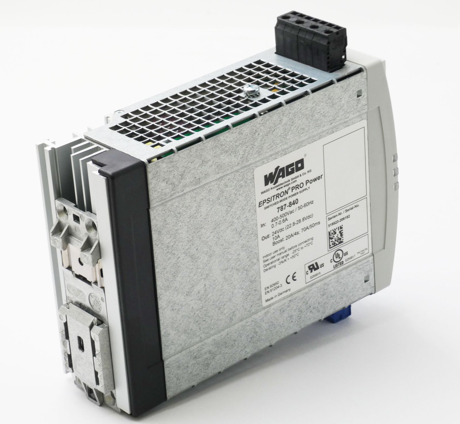 WAGO Epsitron Pro Power 787-840 24VDC 10A Power Supply -used-
