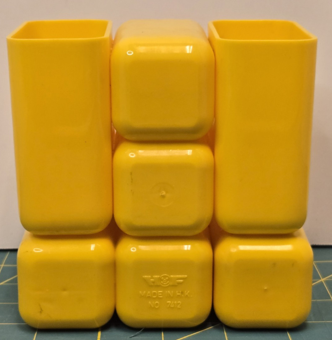 VTG HOF Yellow Modular Plastic Desk Organizer 5 Storage Drawers #7412 Hong Kong