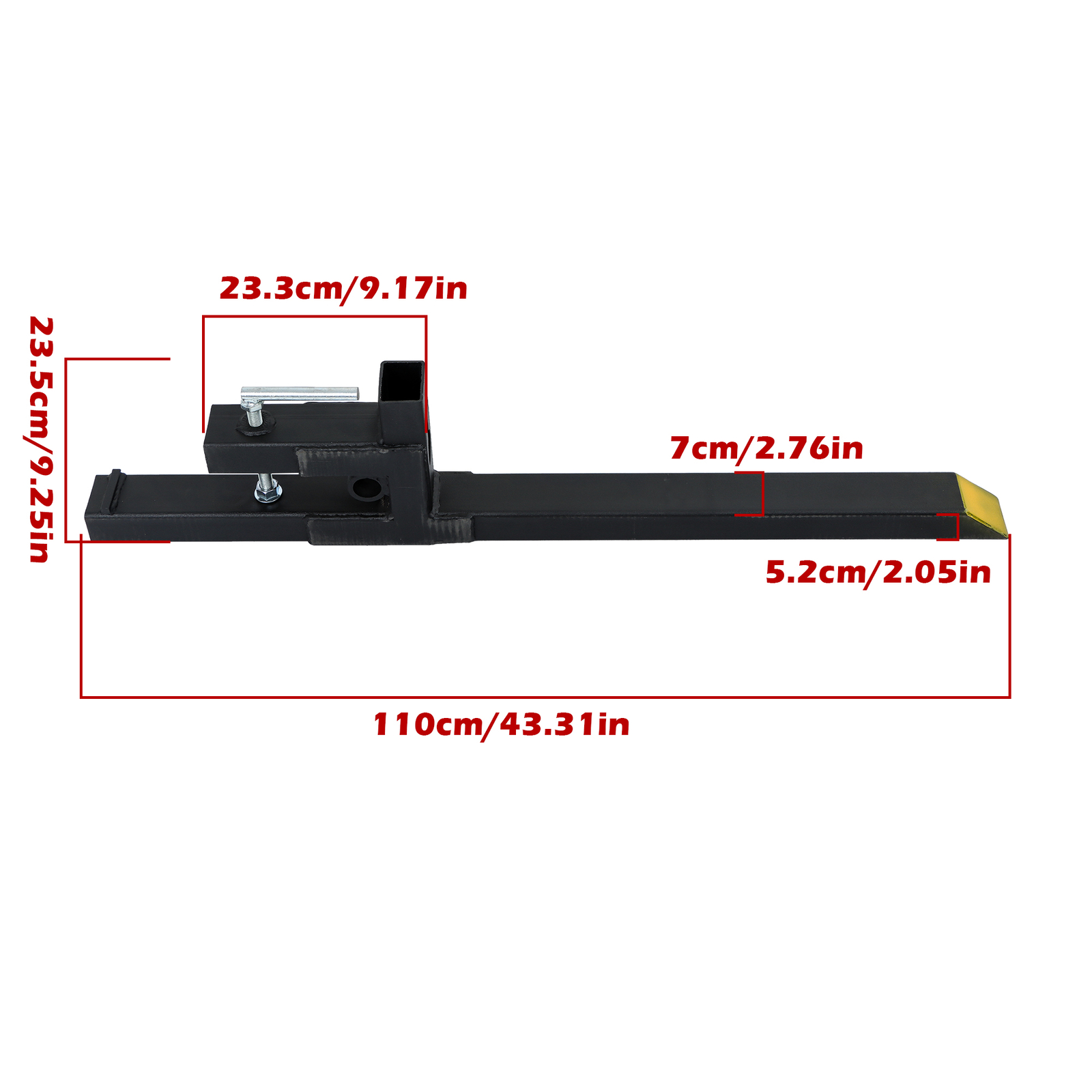 43″ Clamp on Pallet Forks Tractor Skid Steer Heavy Duty Bucket Fork 2000lbs