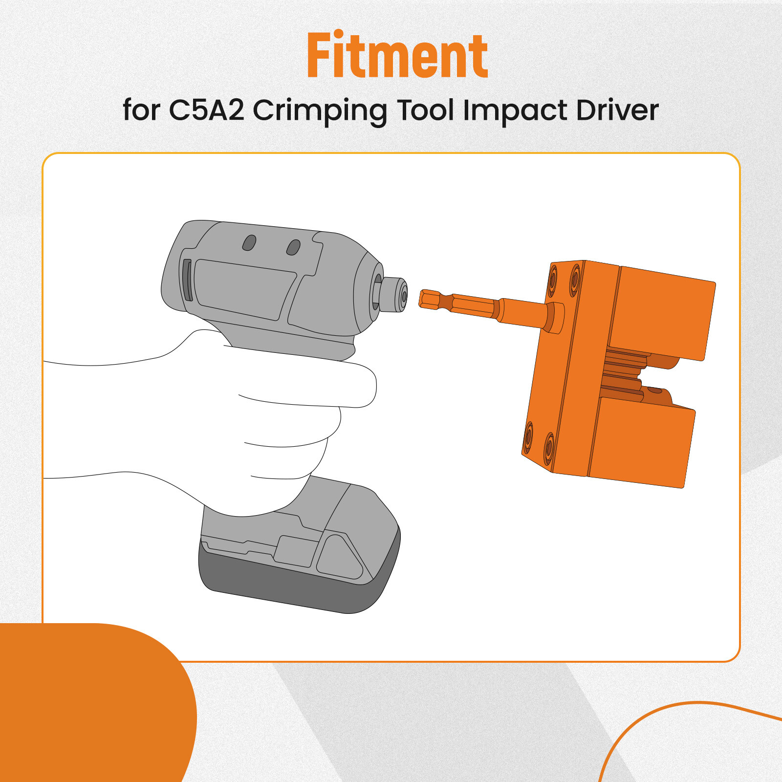 C5A2 Impact Power Assisted Crimper For Malco C5A2 Crimping Tool Impact Driver