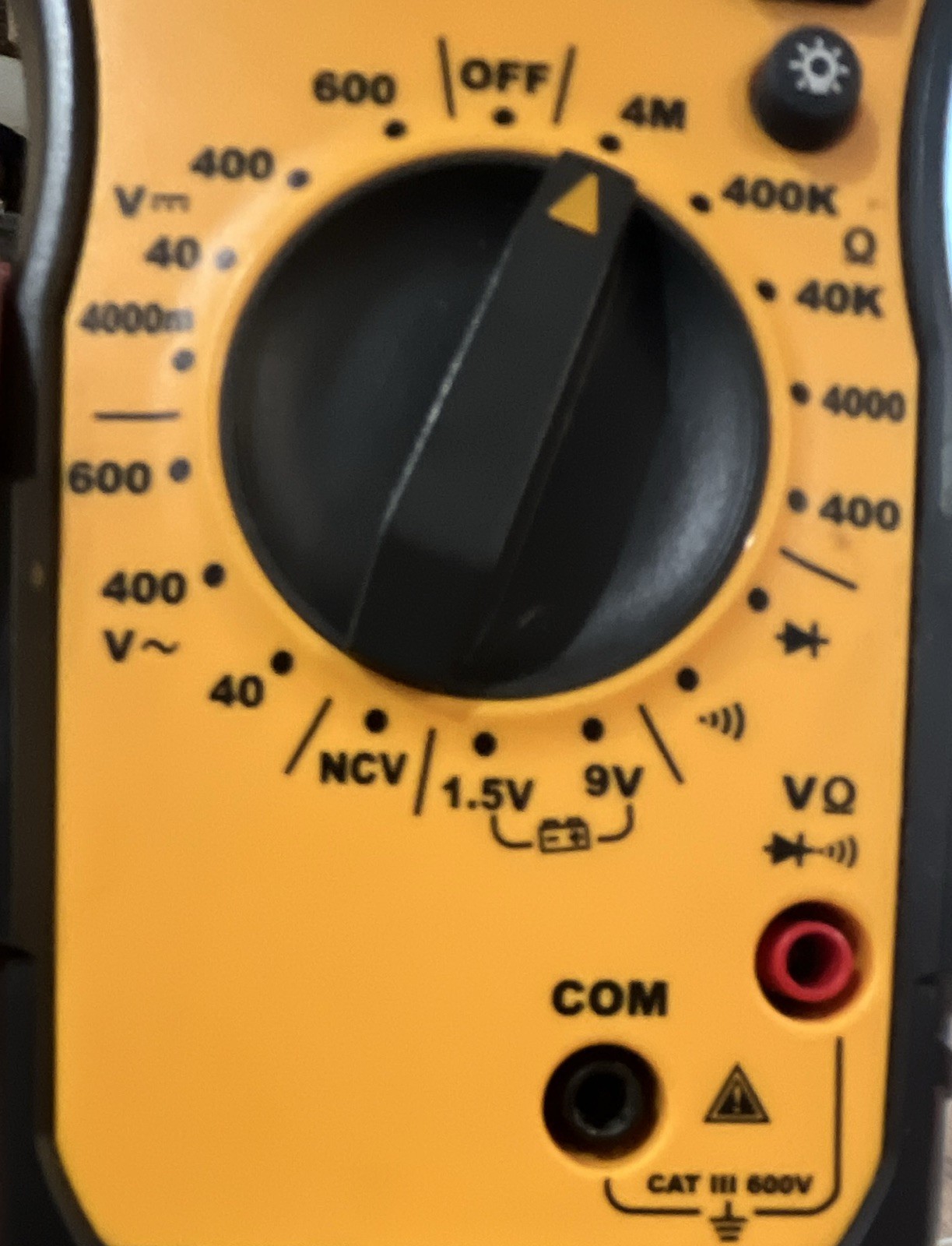 Ideal 61-327 4000-Count Digital Multimeter CAT III 600V Backlight Data Hold