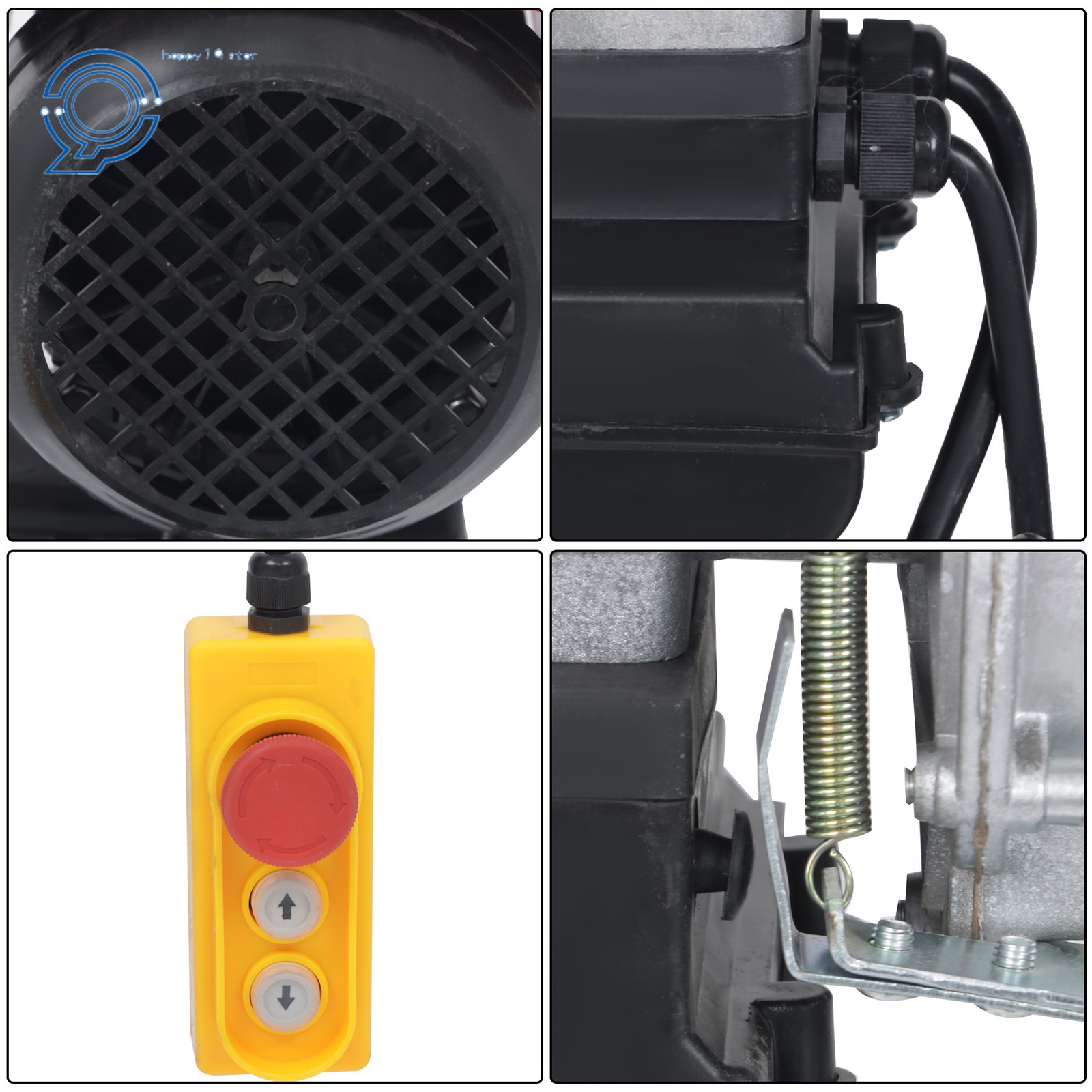 1760LB Electric Winch with 14ft Wired Remote Control for Factories,Warehouses