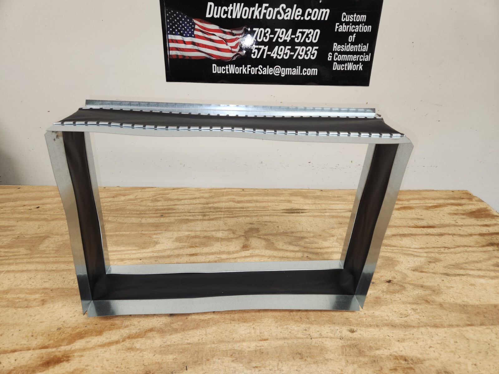 24.5 X 21″ CARLISLE FLEXIBLE DUCT CONNECTOR CANVAS DUCTWORK CONNECTOR
