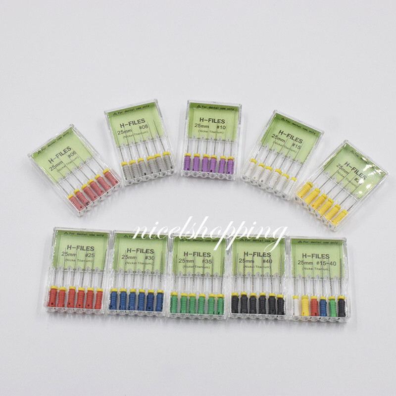 1 Pack Dental Niti Nickel Titanium H-FILES Endo Hand Root Canal File 21/25/31 mm