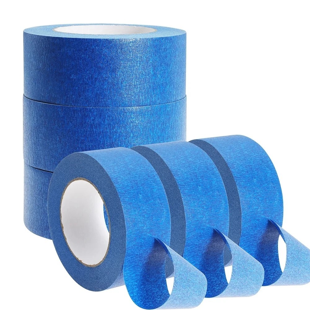3 Rolls Blue Painter’s Tape 2 Inch x 60 Yards 5.5 Mil Masking Tape Clean Removal